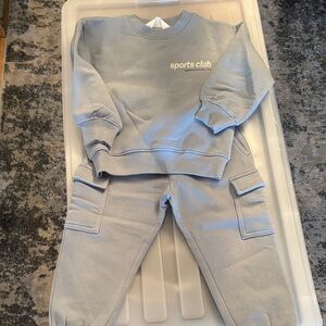 H&M Kids Light Blue Sweatpants & Sweatshirt Set